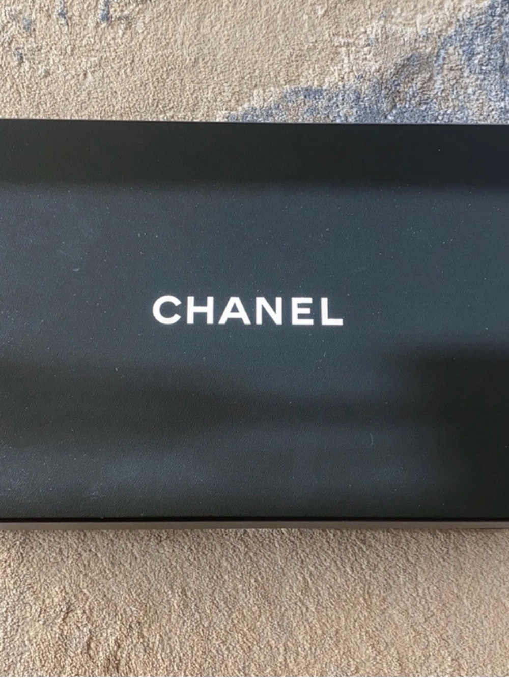 CHANEL Black Tablet Sleeve with White Logo